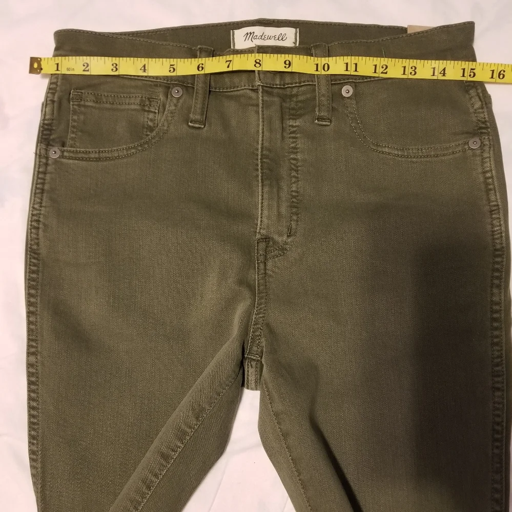 NWT Madewell Jeans Women's Size 27 Color Militar Green